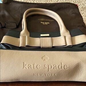 Kate Spade Villabella Elena leather satchel tote with Front Bow